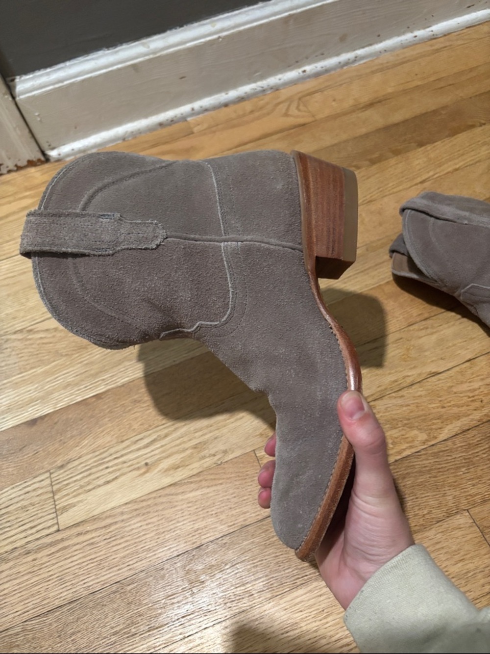 TECOVAS suede leather cowboy booties - Picture 5 of 16